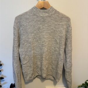 Gap waffle knit gray sweater